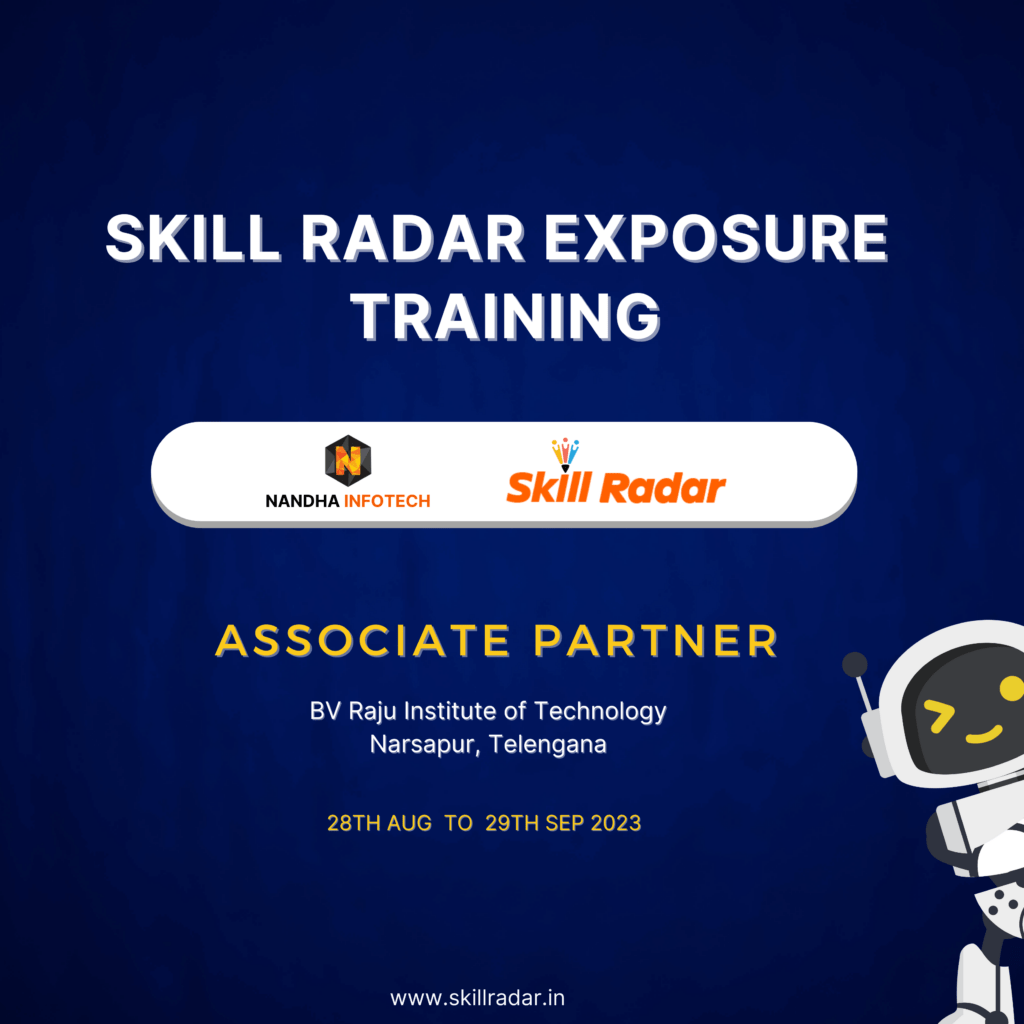 SkillRadar exposure training workshop held in Narsapur, Telangana, empowering students with industry-relevant skills.